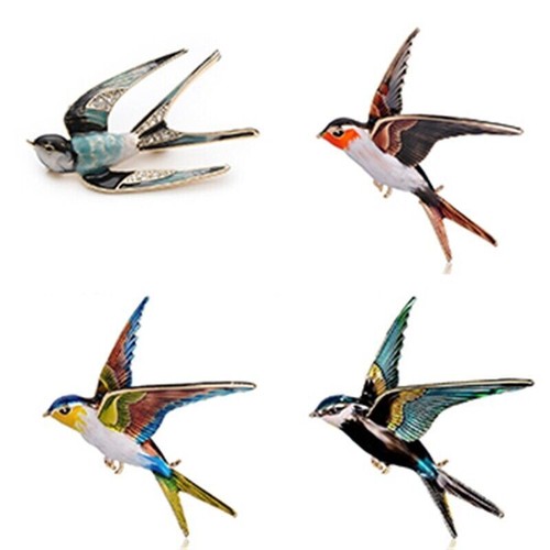 Flying Swallow Brooch Pins Gift Animal Bird Broche new Jewelry Enamel For Women - Picture 2 of 13