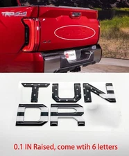 2022 2023 2024 Black Flag Tailgat Emblem TUNDRA Tailgate Letters Insert Badge