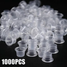 1000X Ink Caps Plastic Pigment Cups Tattoo Supplies 13mm FREE SHIPPING JJ