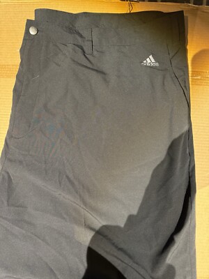 Adidas Shorts NWT Mens Sz 54 Black Performance Golf 3 Stripe Bottom Chino Short