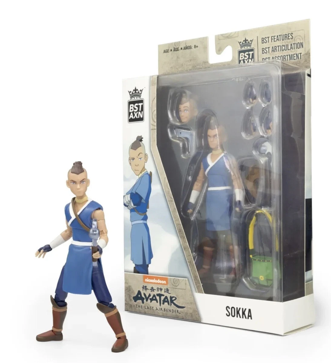 Jazwares Avatar: The Last Airbender Aang (Book One) - Figura a Escala de 4.5 Pulgadas con bastón, Efectos de Aire y Jazwares Avatar: The Last Airbender Aang (Book One) - Figura a Escala de 4.5 Pulgadas con bastón, Efectos de Aire y