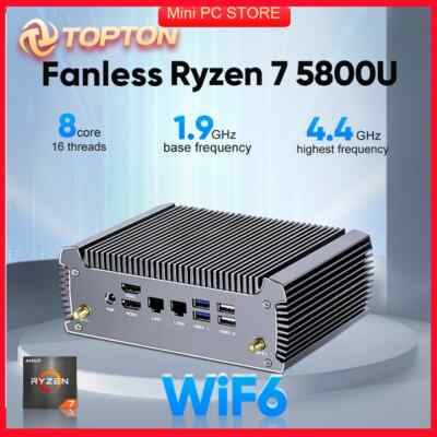 AMD Mini PC Ryzen7 5825U 4800U Gaming Mini Computer Windows 11 Dual LAN Firewall