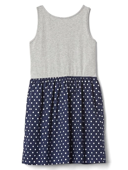 Novo Vestido Regata Gap Kids GirlDisney Dalmantia Cinza Azul Bolinhas Algodão 12  - Imagem 2 de 4