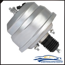 Universal 8 Dual Diaphragm Chrome Power Brake Booster Street Rod Fits Chevy Gm