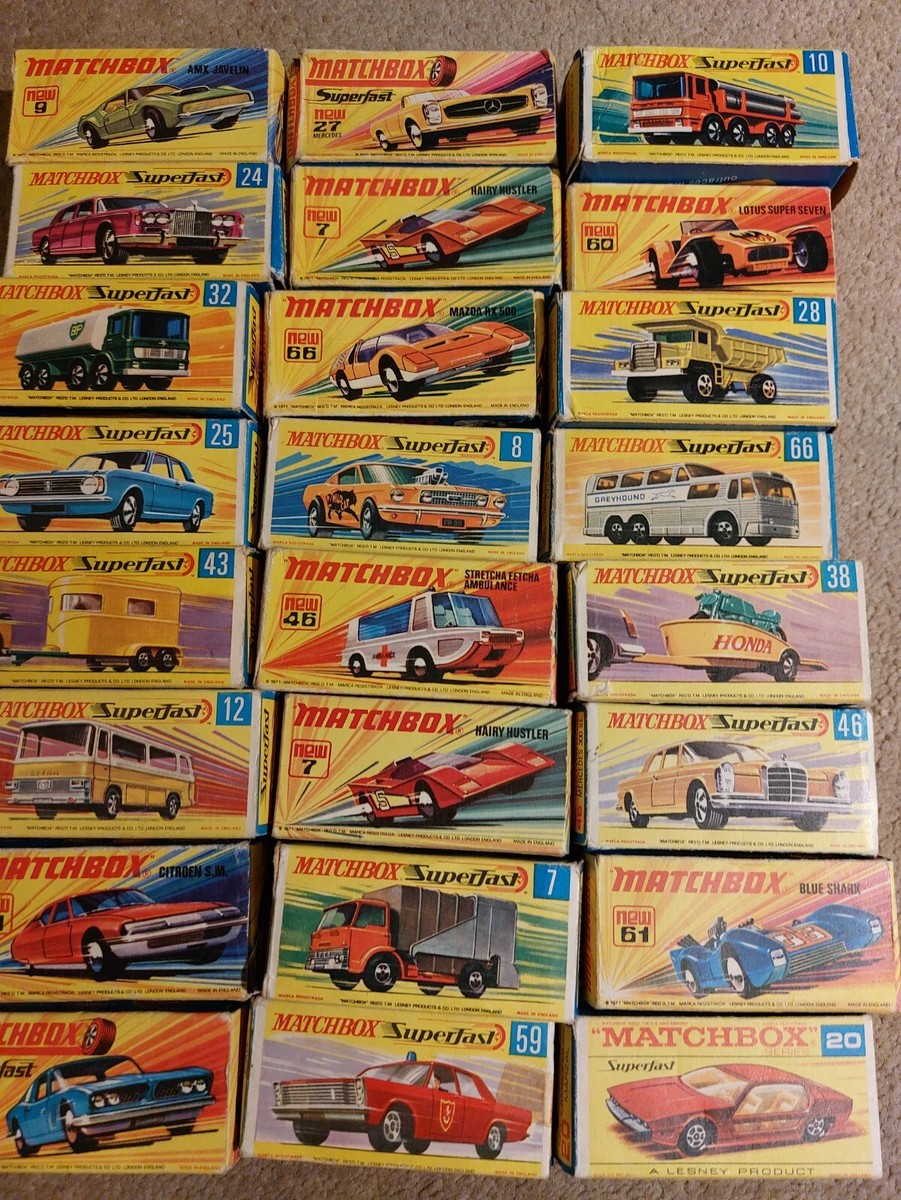 MATCHBOX SUPERFAST CAR COLLECTION IN BOXES DIECAST FIRE TRUCK
