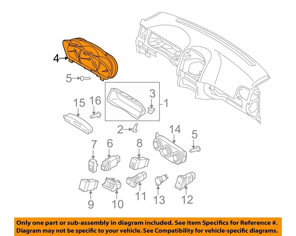 Medidor de velocímetro usado se adapta a: Kia Spectra Cluster AT 2008 sin ABS grado A Foto 2 de 4