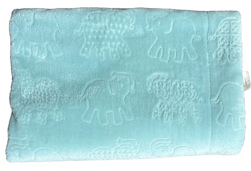 Baby Thro Blue Green Embossed Elephant Blanket Infant Ether Beth Bazaar Unisex