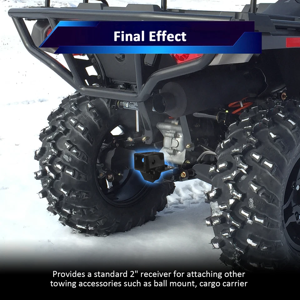 Rear 2" Receiver Hitch for Polaris Sportsman 450/570/700/800/Touring 2005-2025 - Image 2 of 4
