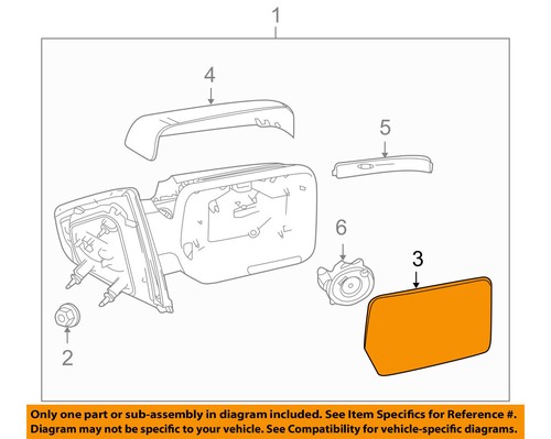 2011-2014 FORD F150 LEFT Driver Side View Mirror Glass w/Power BL3Z17K707D OEM - Picture 4 of 4