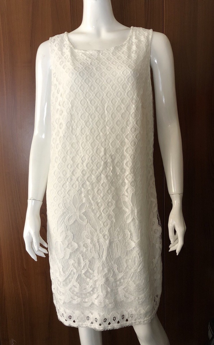 Women's Sharagano Lace Sheath Dress, Size: 14, Natural