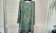 Michael Kors - Turquoise & Green Paisley Dress- Size L -  NWOT