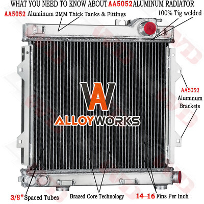 2 Row Aluminum Cooling Radiator For BMW E30 3-Series M3 2.3L L4 Gas MT 1988-1991
