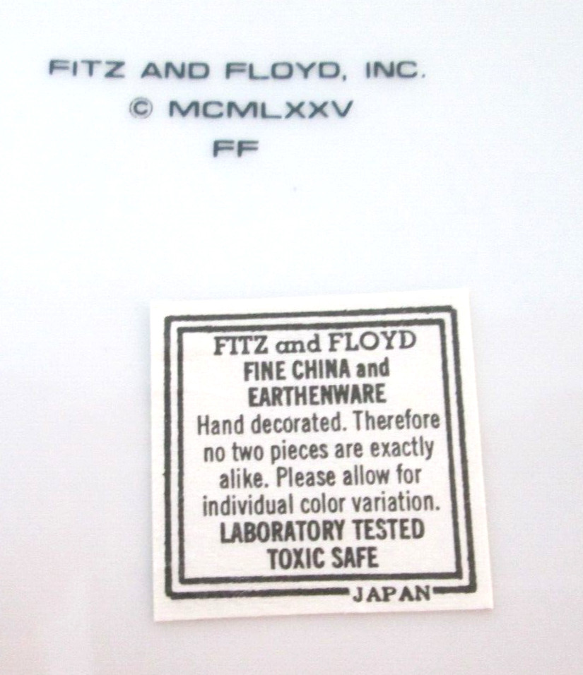 Fitz Floyd Monotone Shell Orange 9" Snack Plate Saucer Scallop Shell Set 4 NEW