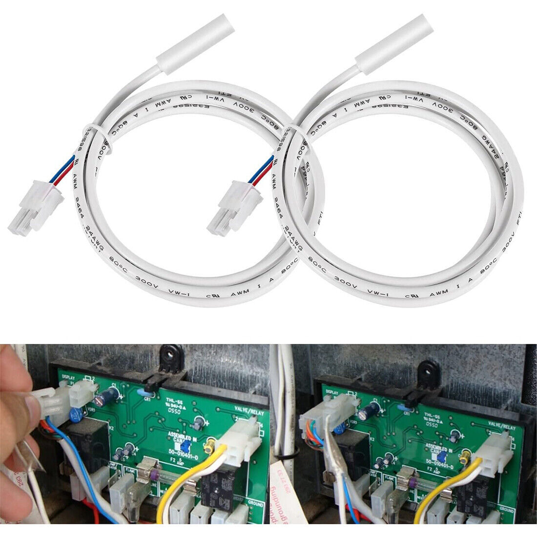 For Dometic Refrigerator 3851210025 Thermistor 2 Pack, RV Refrigerator Sensor