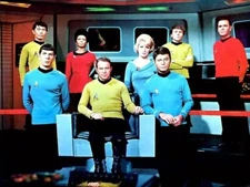 Star Trek Cast Posing 8x10 Picture Celebrity Print