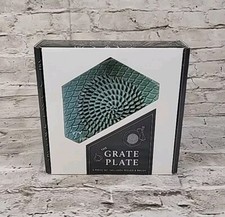 NIB The Grate Plate Ceramic Grating Plate Set Gray,  Peeler, Grater & Brush
