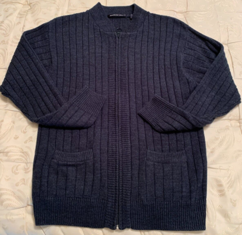 Northern Isles Cardigan/Sweater Mens Medium Full Zip 2 Pockets Dark Gray - Picture 2 of 3