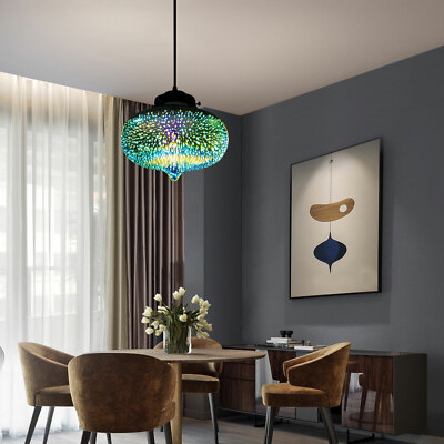 LED Hanging Chandelier Ceiling Pendant Lighting Colorful Firework Fixture Decor
