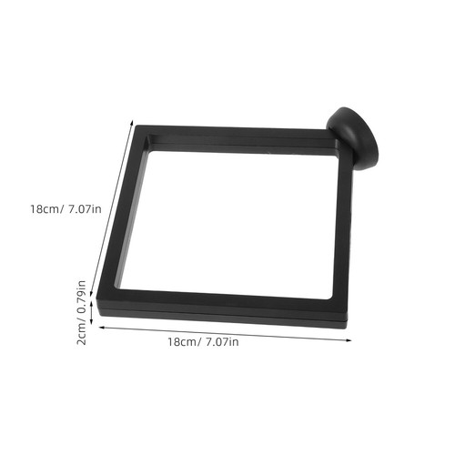 3D Floating Frame Shadow Box Display Case Jewelry Display Case with Round Base - Picture 11 of 12