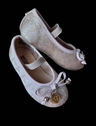 Timelessly chick flats Michael Kors Logo Toddler Size 5T Blush Pink - Picture 2 of 5