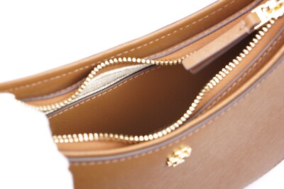 New Tory Burch Emerson Brown Moose Saffiano Small Shoulder Bag