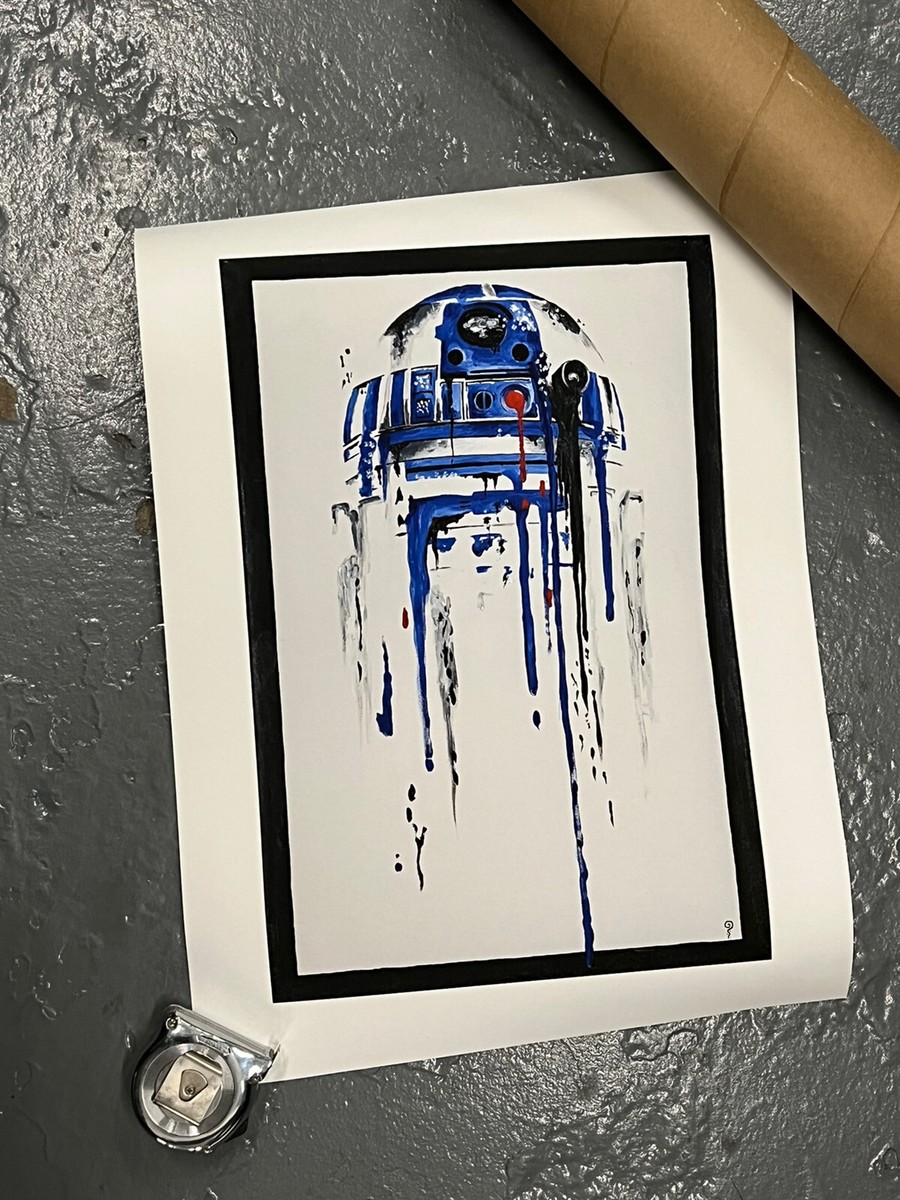 NAIJEL GRAPH ポスター 直筆サイン入り E.T. R2D2 2001 TOPPS STAR WARS KENNY BAKER AUTOGRAPH 