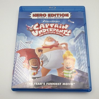 DreamWorks Captain Underpants First Epic Movie Blu-ray Hero Widescreen PG 2017
