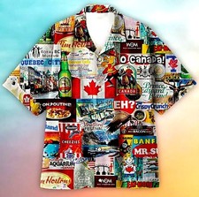 Canada Unisex Hawaiian Shirt Beer Hawaiian Shirt Full Size S 5XL