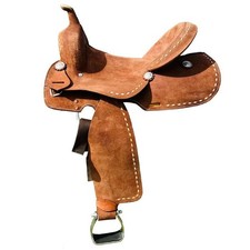 Western Barrel Racing Leather Horse Saddle Handmade Tooled Trail Tack Equestrian