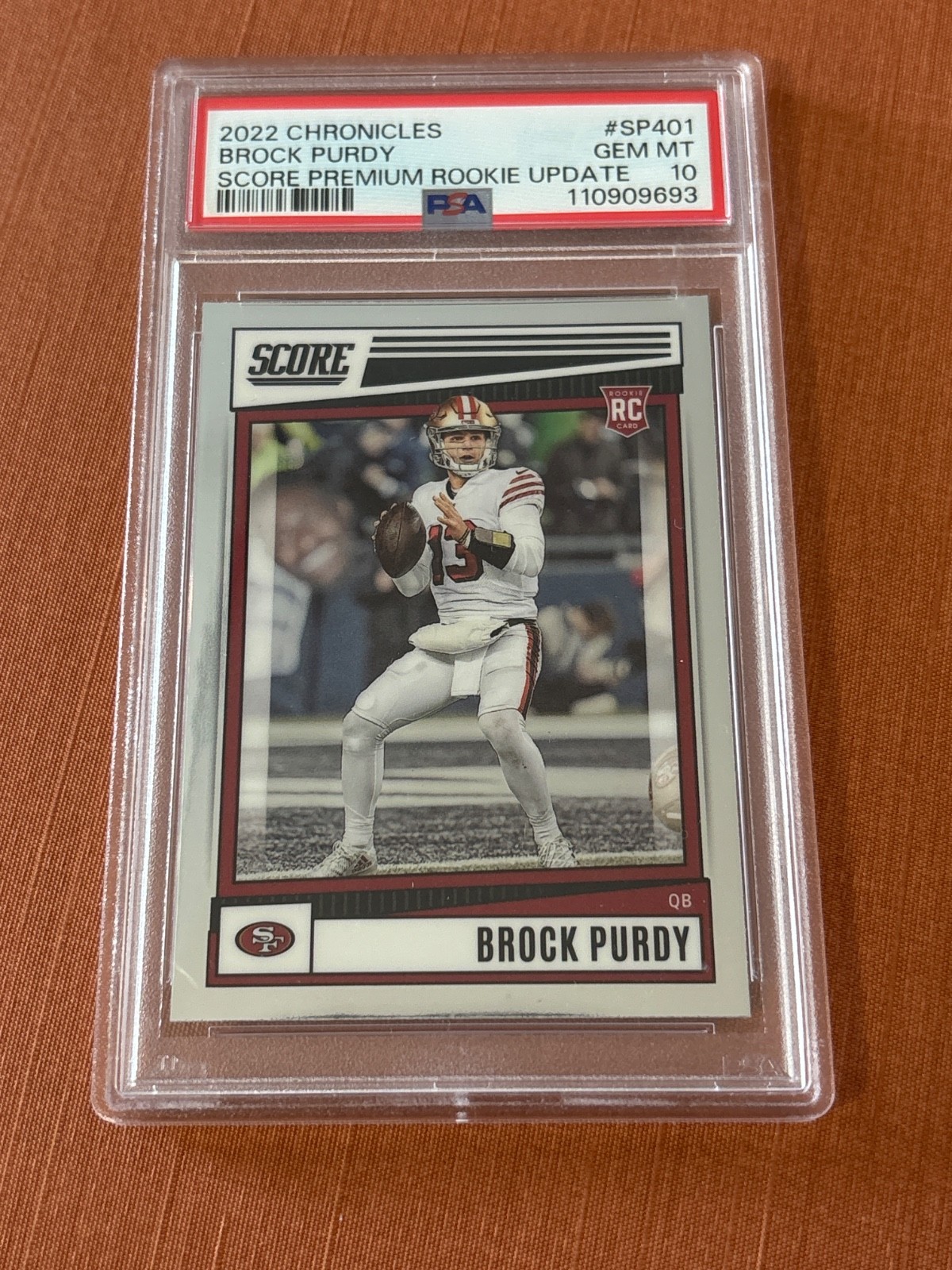 Brock Purdy Panini Chronicles Score Premium Rookies Update #SP401 Base