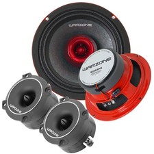 Warzone 2x WZ65PS 6.5" 1000W + 2x WZ25TW 550W Tweeter Speakers