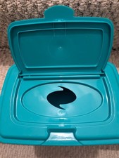 Vintage Pampers Green Wipes Container Tub EMPTY Dispenser 2001 One-Ups 80 wipes