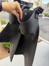 FORCE FINS Pro Diving Black OPEN HEEL NAVY SEALS Scuba Dive Snorkeling Size XL