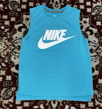 Nike Tank Top Size Medium Mens Blue Sportswear Futura Icon Sleeveless 30
