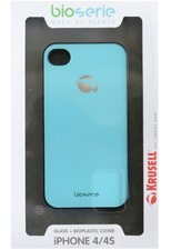 Krusell BIO Coque Protection en Verre Hard-Case pour Apple iPhone 4 4S, Bleue