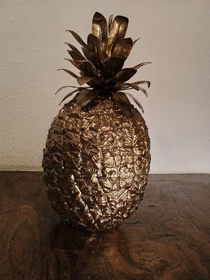 Goldene Ananas Eiskübel mit Gäbelchen vom Designer  Hans Turnwald, 1960/70er 