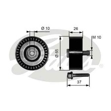 DEFLECTION/GUIDE PULLEY V-RIBBED BELT FITS: VW PASSAT B7 3.6 FSI 4MOTION.VW P