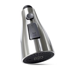 Kitchen Faucet Head Replacement with 3 Modes, Pull Down Spray Brushed