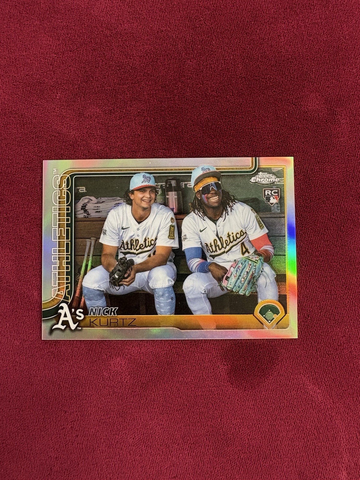 2025 Topps Chrome Update Image Variation Nick Kurtz SSP Rookie #USC178 A's