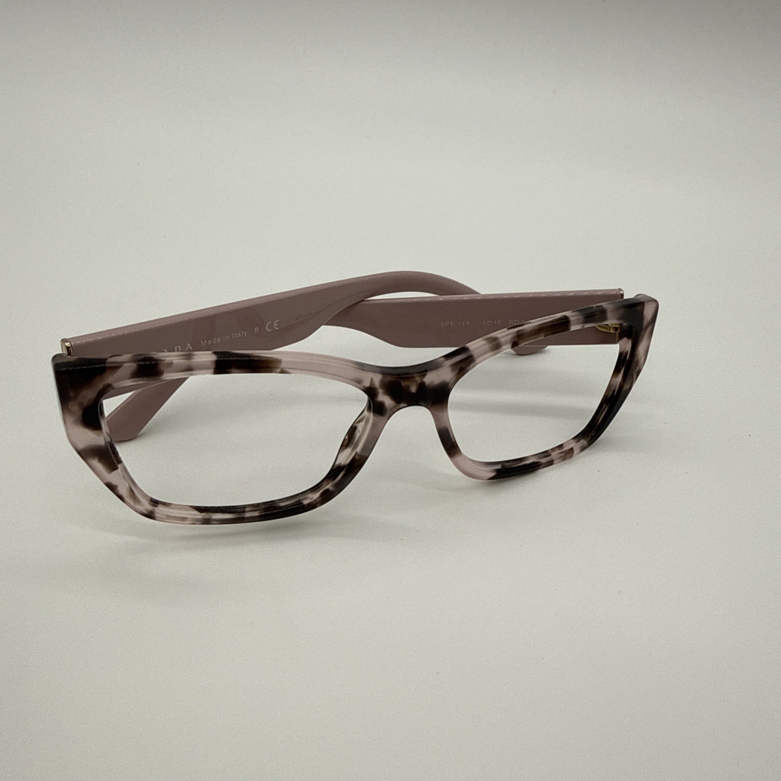 Prada VPR 11Y 4016 ROJ-101 140 Tortoiseshell Frames Women Slight Cat Eye Square thumbnail 8