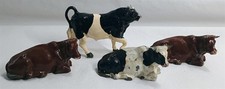 Vintage Lead Toy Cow Bull Figurine Lot Britains Farm Animals