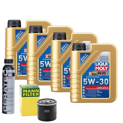 Motoröl 5W30 LIQUI MOLY Longlife Iii 4L +MANN Ölfilter +Cera Tec
