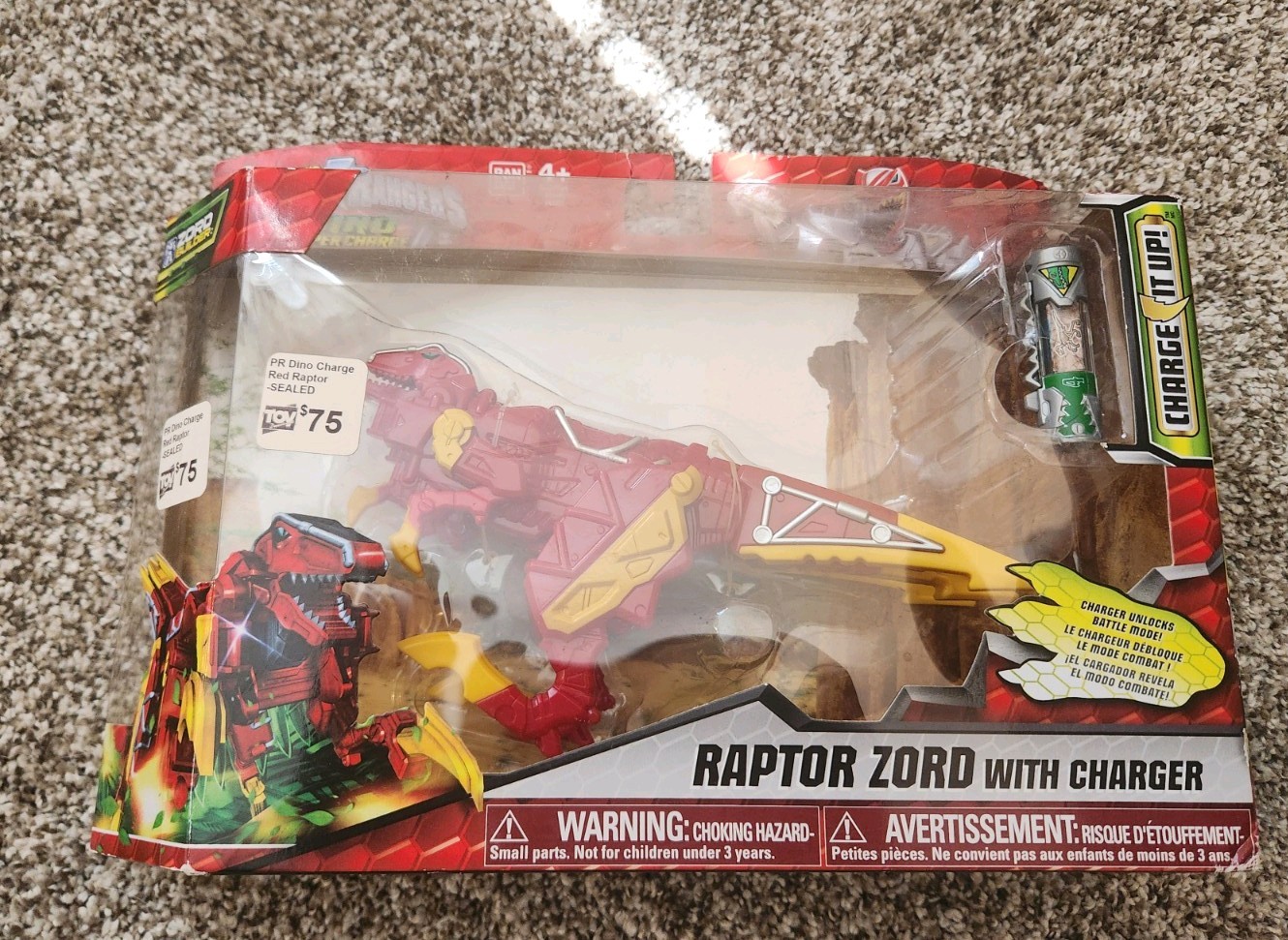Power Rangers Dino Charge Raptor Zord Red With Charger