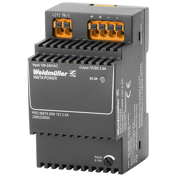 Weidmüller PRO INSTA SMPSU 12V 2.6A 30W 1pcs industrial use