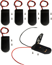 Pack of 6 CR2032 Battery Holder Coin Cell Holder with Switch, 2 X 3V CR2032 But