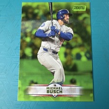 2025 Topps Stadium Club Michael Busch Lime Green Parallel #3