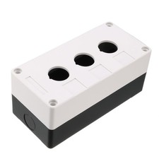 Push Button Switch Control Station Box22mm 3 Button Hole Waterproof White Black