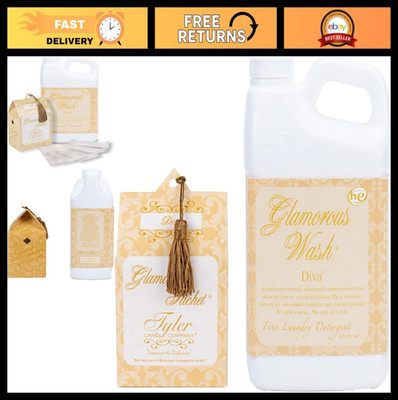 Glamorous Wash Liquid Laundry Detergent, Diva Scent, 907g + Dryer Sachets