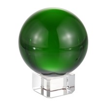1Set 60mm/2.4" K9 Crystal Ball Decorative Ball w Box and Crystal Stand Green
