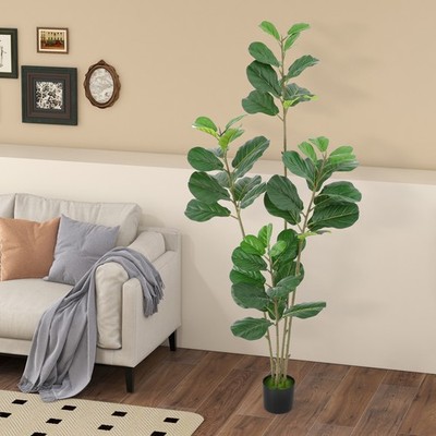 K??nstliche Pflanze Fiddle Leaf Fig Tree Gro?e K??nstliche Pflanzen Mit Topf